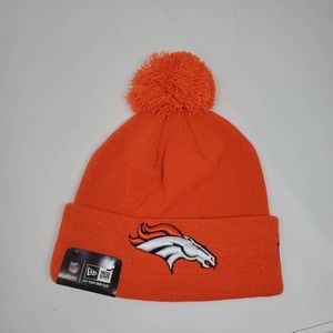 NFL New Era Denver Broncos Solid Pom Beanie